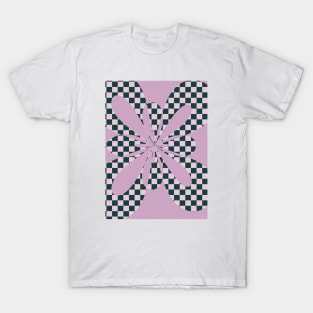 Abstract Checkerboard - Purple T-Shirt